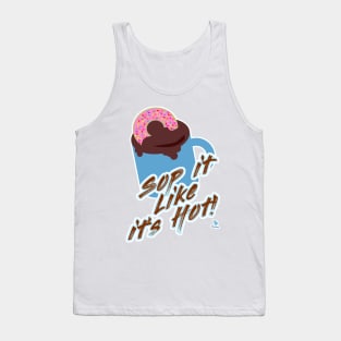 Sop Like A Hot Donut Slogan Cartoon Tank Top